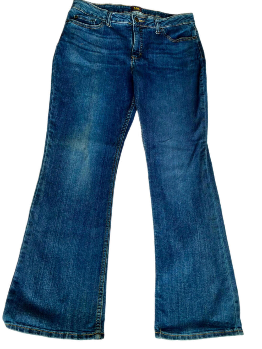 Lee Jeans Women's 14S Blue Denim Pants Casual Regular Fit Petite 14